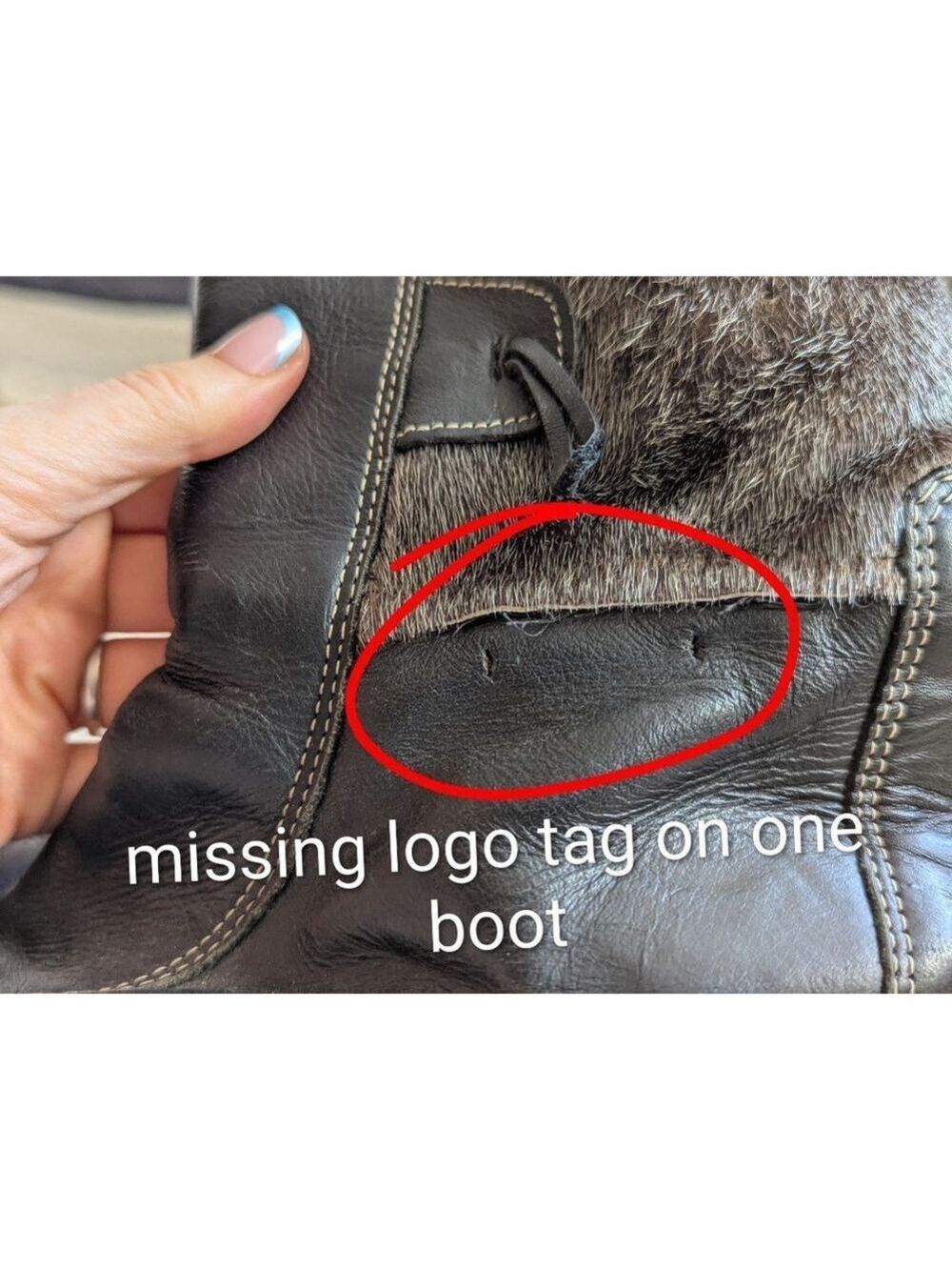 BILODEAU | Leather Winter Ankle Boots With Seal Fur Trim Size 9.5 - Picture 12 of 13